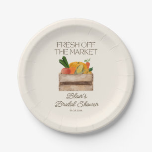 Fresh Off The Market Bridal Shower Paper Plates
