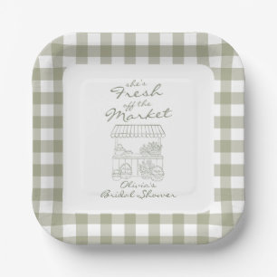 Fresh off the Market Bridal Shower Paper Plates