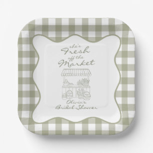 Fresh off the Market Bridal Shower Paper Plates