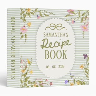 Fresh off the market bridal shower Recipe Book 3 Ring Binder