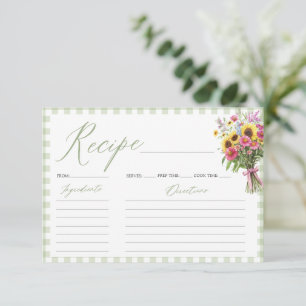 Fresh Off The Market Bridal Shower Recipe Card