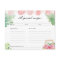 Fresh Off The Market Bridal Shower Recipe Card