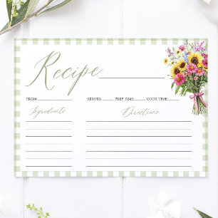 Fresh Off The Market Bridal Shower Recipe Card
