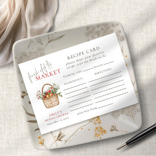 Fresh Off The Market Bridal Shower Recipe Card
