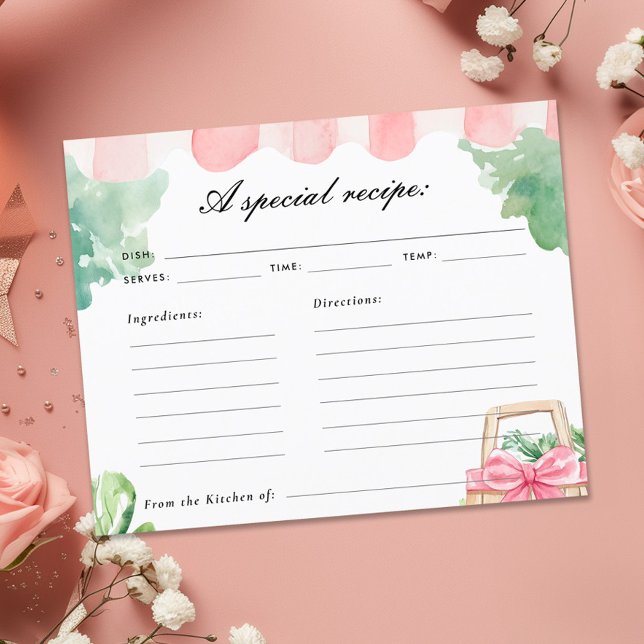 Fresh Off The Market Bridal Shower Recipe Card (Creator Uploaded)