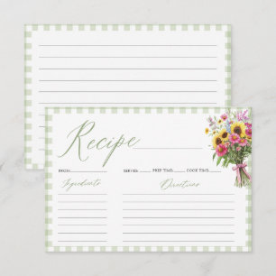 Fresh Off The Market Bridal Shower Recipe Card