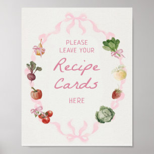 Fresh Off The Market Bridal Shower Recipe Poster