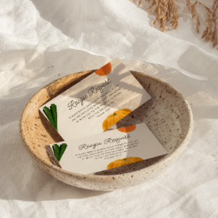 Fresh Off The Market Bridal Shower Recipe Request Enclosure Card