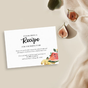 Fresh Off The Market Bridal Shower Recipe Request Invitation