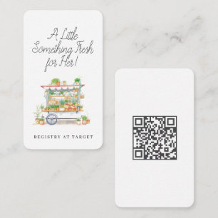Fresh Off The Market Bridal Shower Registry Enclosure Card
