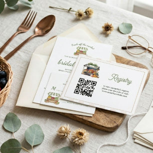 Fresh off the market bridal shower registry enclosure card