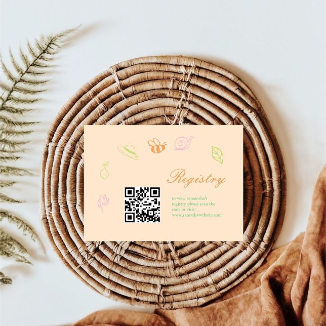 Fresh off the market Bridal Shower registry Enclosure Card (Creator Uploaded)