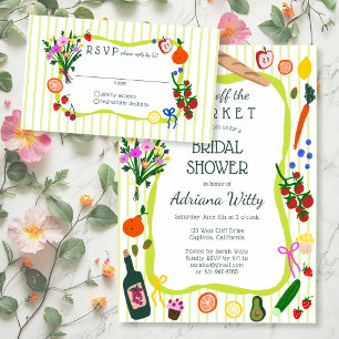 FRESH OFF THE MARKET Bridal Shower Reply RSVP Enclosure Card