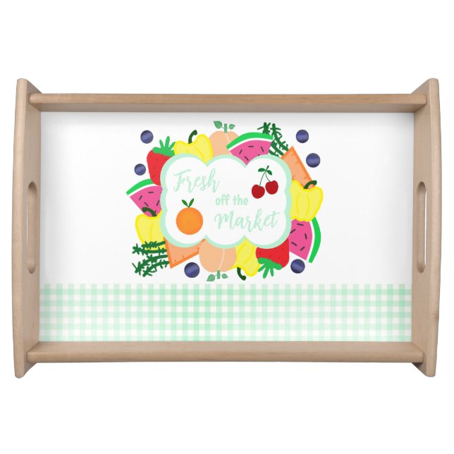 Fresh Off The Market Bridal Shower Serving Tray (Front)