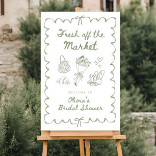 Fresh Off the Market Bridal Shower Sign Farmers