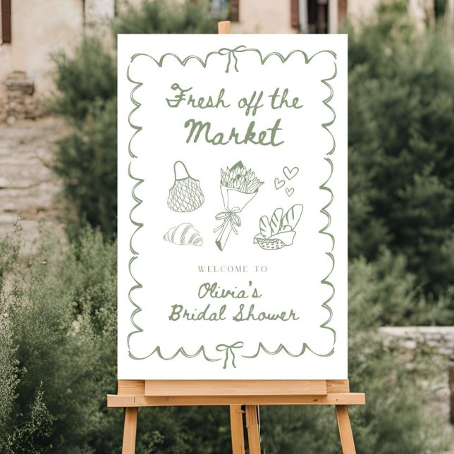 Fresh Off the Market Bridal Shower Sign Farmers  (Creator Uploaded)
