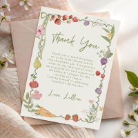 Fresh Off the Market Bridal Shower Thank You Card