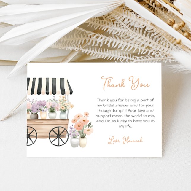 Fresh Off The Market Bridal Shower Thank You card (Creator Uploaded)