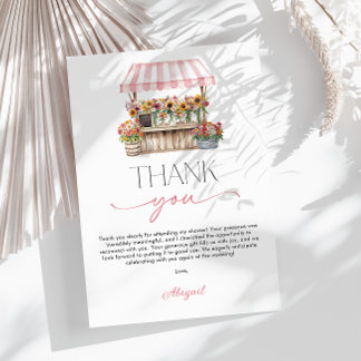 Fresh off the Market Bridal Shower Thank You Card