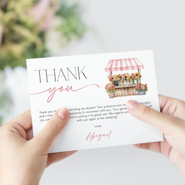 Fresh off the Market Bridal Shower Thank You Card (Fresh off the Market Bridal Shower Thank You Card)