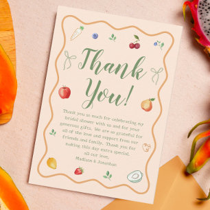 Fresh Off the Market Bridal Shower Thank You Card