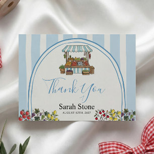 Fresh Off The Market Bridal Shower Thank You Enclosure Card