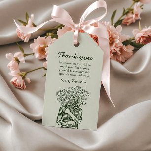 Fresh Off The Market Bridal Shower Thank You Favor Gift Tags