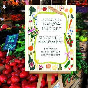 FRESH OFF THE MARKET Bridal Shower WELCOME Foam Board