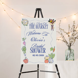 Fresh Off the Market Bridal Shower Welcome  Foam Board