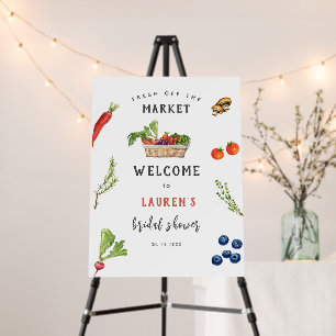 Fresh Off the Market  Bridal shower Welcome sign