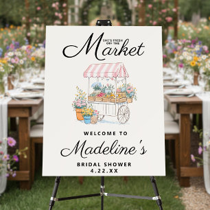 Fresh Off The Market Bridal Shower Welcome Sign