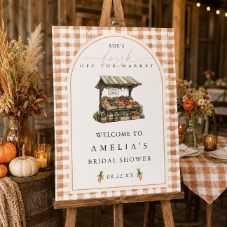 Fresh Off The Market Bridal Shower Welcome Sign