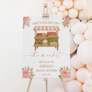 Fresh Off The Market Bridal Shower Welcome Sign