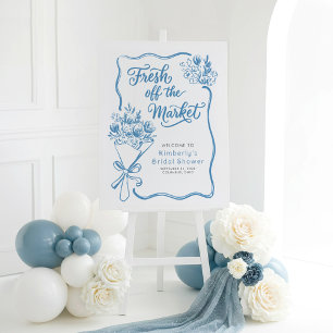 Fresh Off The Market Bridal Shower Welcome Sign