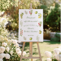 Fresh Off The Market Bridal Shower Welcome Sign