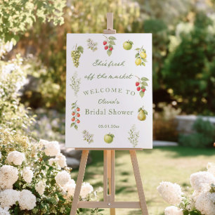 Fresh Off The Market Bridal Shower Welcome Sign