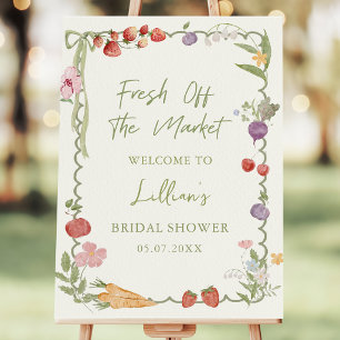 Fresh Off the Market Bridal Shower Welcome Sign