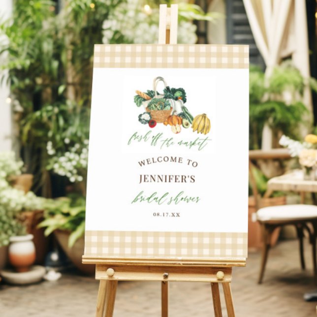 Fresh Off The Market Bridal Shower Welcome Sign (Creator Uploaded)