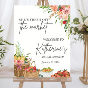 Fresh Off The Market Bridal Shower Welcome Sign