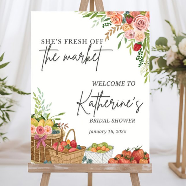 Fresh Off The Market Bridal Shower Welcome Sign  (Creator Uploaded)