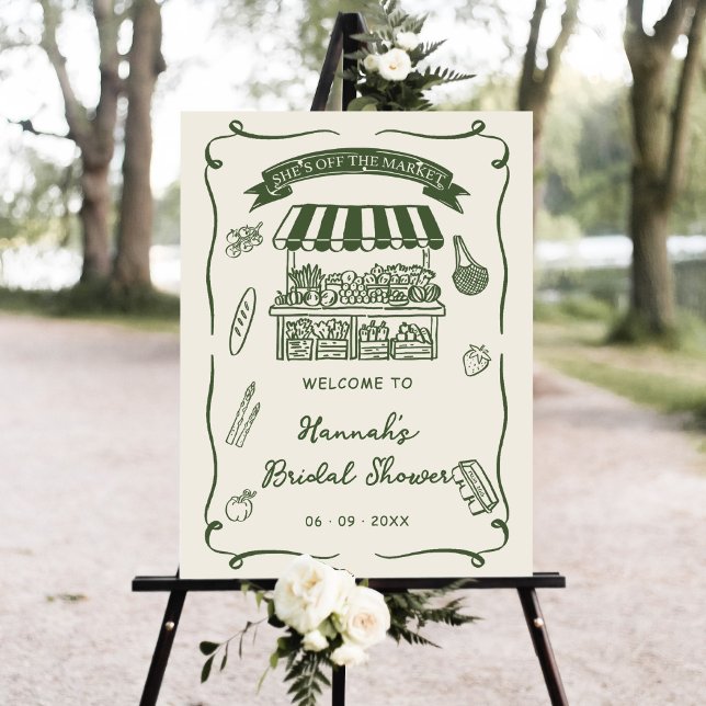 Fresh Off the Market Bridal Shower Welcome Sign (Creator Uploaded)