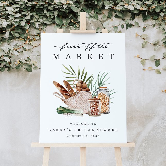 Fresh Off the Market Bridal Shower Welcome Sign (Creator Uploaded)
