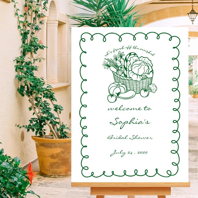 Fresh Off The Market Bridal Shower Welcome Sign (Creator Uploaded)