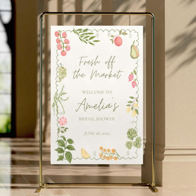 Fresh off the Market Bridal Shower Welcome Sign  (Creator Uploaded)