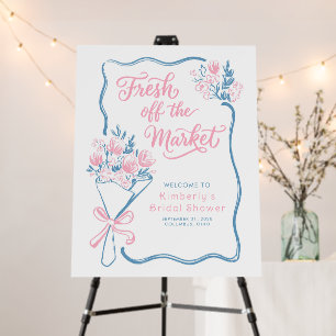 Fresh Off The Market Bridal Shower Welcome Sign