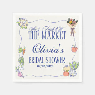 Fresh Off the Market Bridal Shower Welcome To Napkins