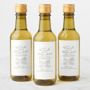 Fresh off the Market Bridal Shower Wine Label