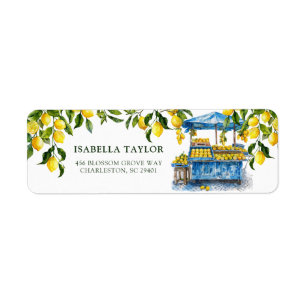 Fresh Off The Market Citrus Lemon Bridal Shower Label