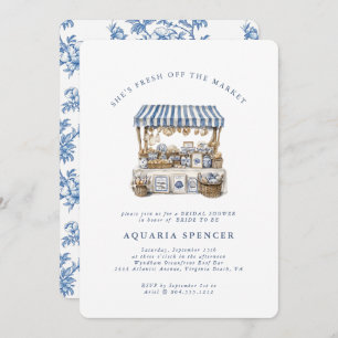 Fresh off the Market - Coastal Market Bridal Invitation