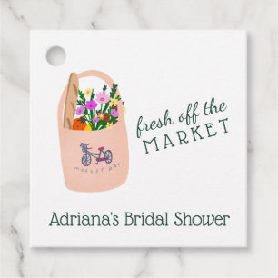 FRESH OFF THE MARKET Cute Custom Bridal Shower Favor Tags